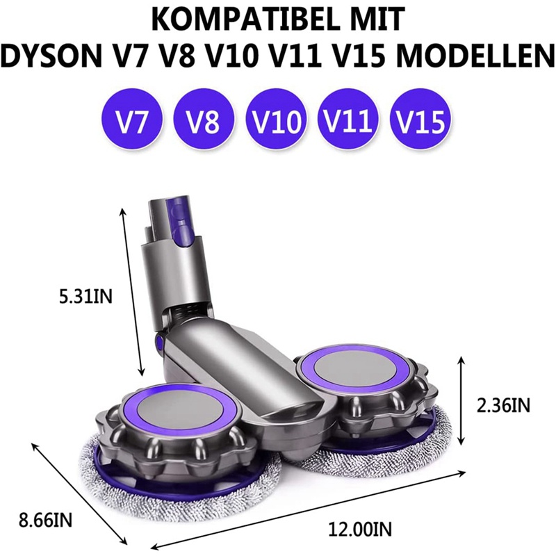 Đầu Gắn Cây Lau Nhà Cho Máy Hút Bụi Dyson V7 V8 V10 V11 V15