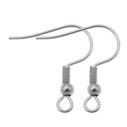 Set 100 móc khuyên tai làm từ kim loại làm trang sức DIY 19mm chất lượng cao