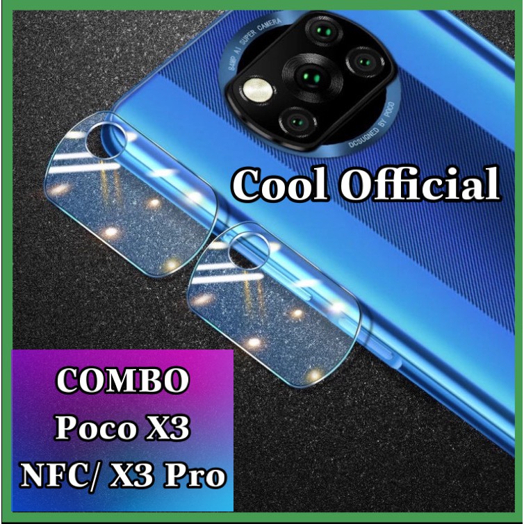 Combo Kính Cường Lực Poco x3 NFC/ X3 Pro Cao Cấp