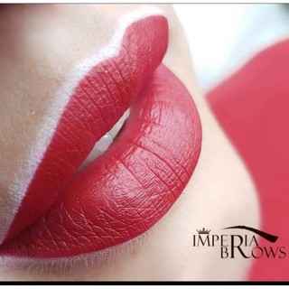 CHÌ MAKEUP MÀU TRẮNG VÀ ĐỎ VẼ MÔI