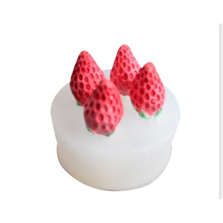 Khuôn Silicone trái cây Dâu Tây 4 Trái Vĩ Hồng