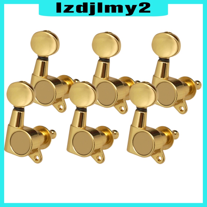 [giá giới hạn] 6PCS Guitar Sealed Tuners Tuning Pegs for Acoustic Folk Guitar Part 6R Gold