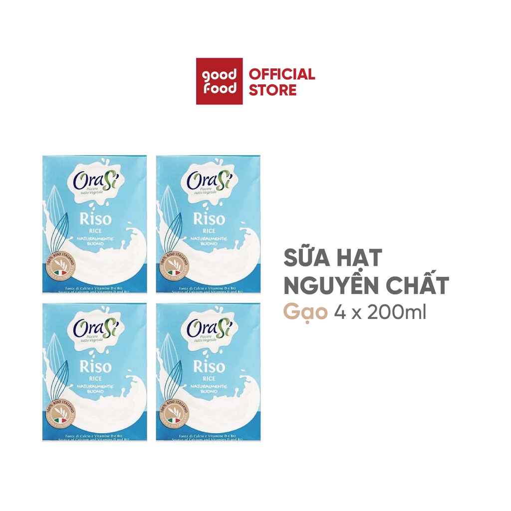 [Mã BMBAU50 giảm 7% đơn 99K] Lốc 4 hộp sữa gạo Orasi 4 200ml