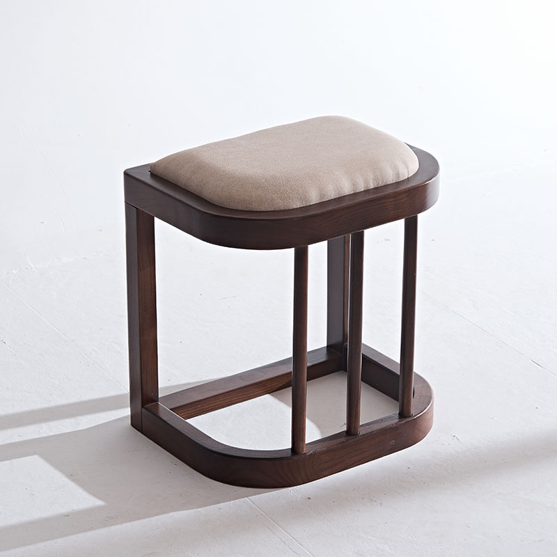 Ghế sofa bằng gỗ cứng mới, ghế sofa bằng vải, ghế sofa góc tròn, bàn trà hiện đại đơn giản, ban công thư giãn, ghế thấp