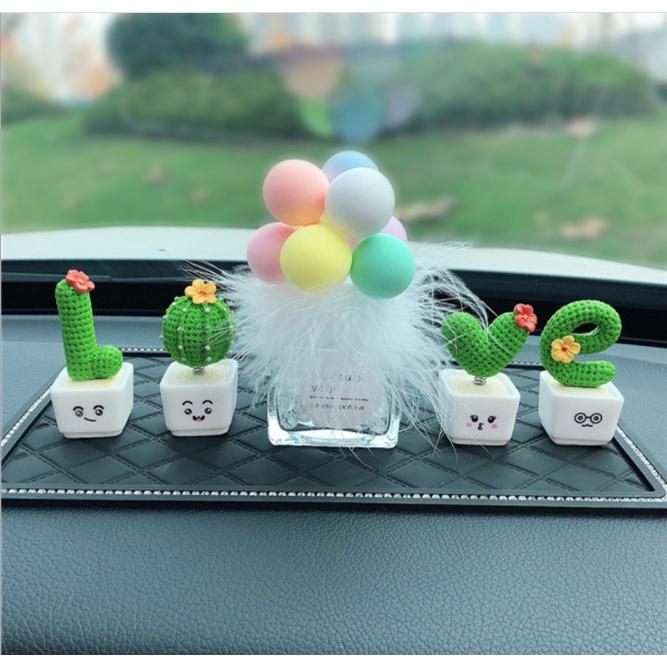 Set trang trí taplo ô tô hình chữ LOVE xương rồng xinh xắn loại to, đẹp - Dũng An Shop