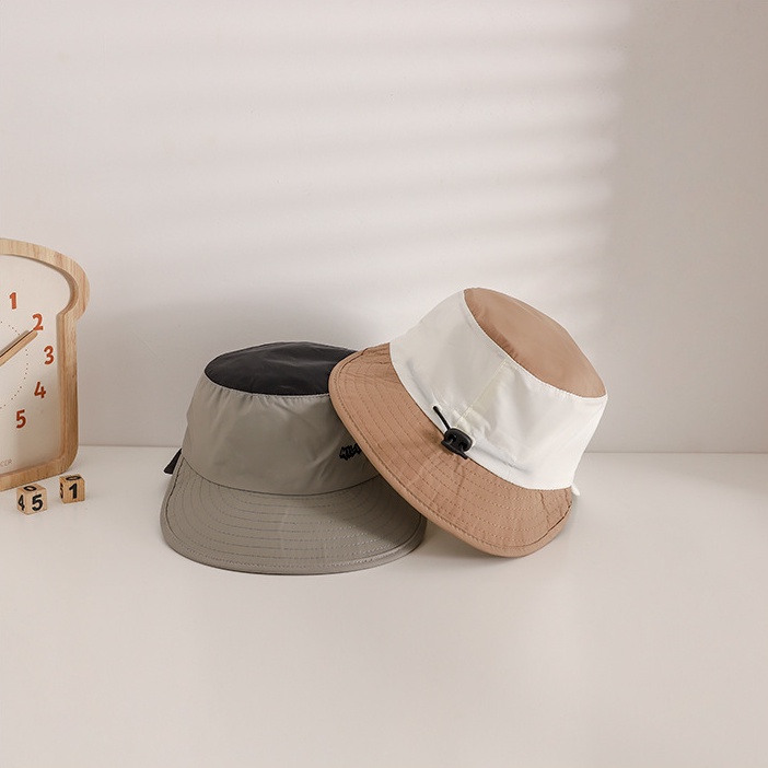 Nón Tai Bèo Vành Rộng Thêu Chữ Đơn Giản Nhanh Khô Chống Nắng Ngoài Trời Cho Bé