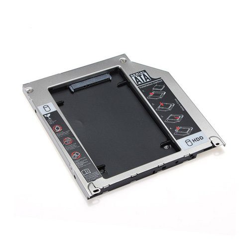 Caddy Bay mỏng 9.5mm Dùng Để Lắp Thêm 1 Ổ Cứng, SSD Thay Vào Vị Trí Của Ổ DVD