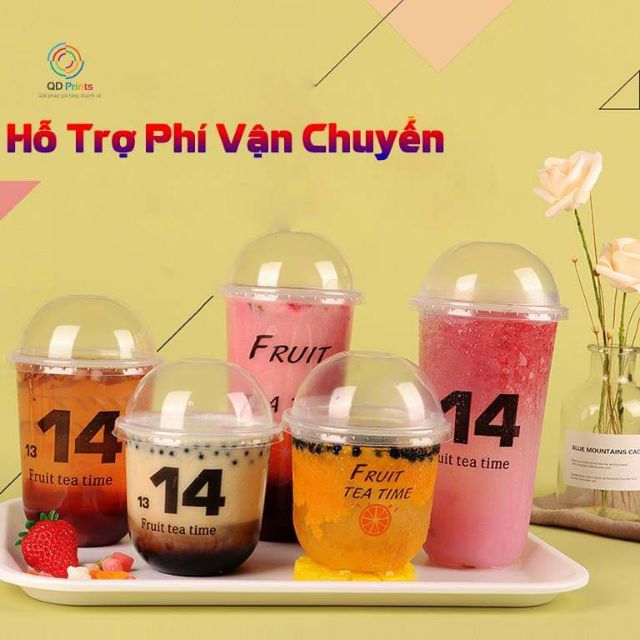 Combo 50 ly nhựa đáy bầu 700ml full nắp cầu fi 95