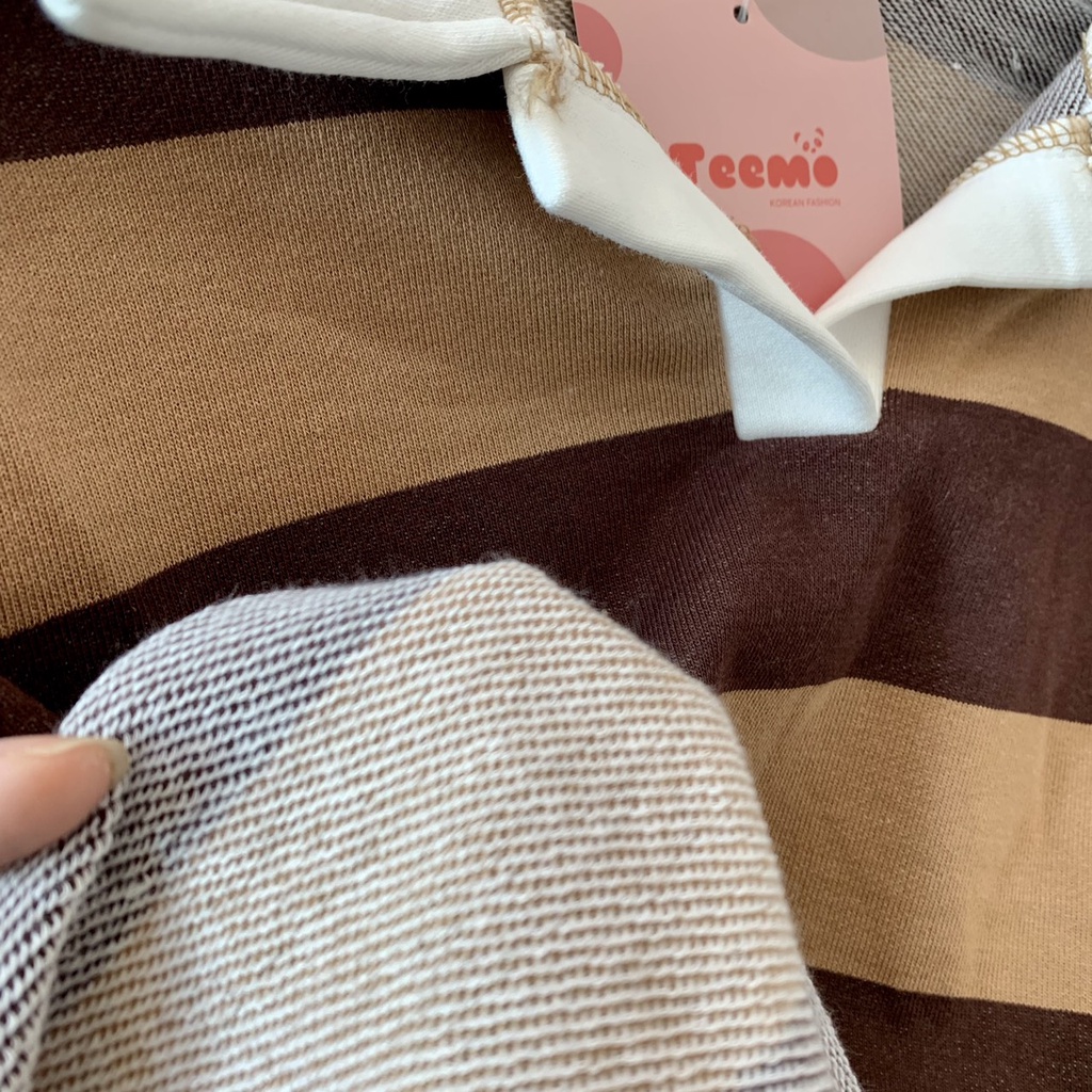 Áo croptop tay dài cổ polo,áo croptop nữ kẻ ngang chất cotton da cá cực hot 2110A36  (Có sẵn/ảnh thật) | BigBuy360 - bigbuy360.vn