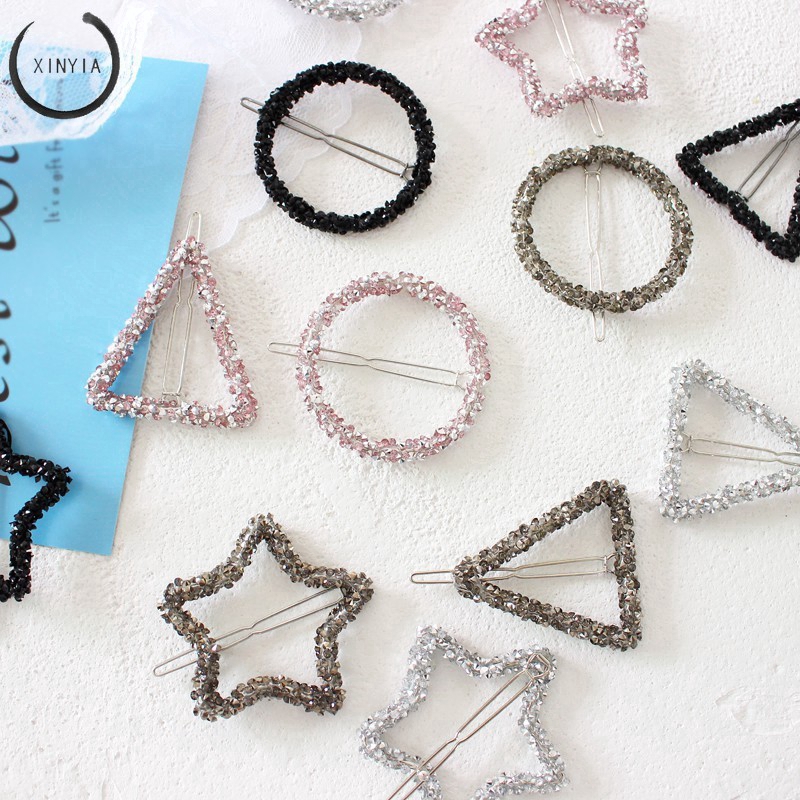 Kẹp Tóc Hình Ngôi Sao Đính Đá Thời Trang Cho Nữ