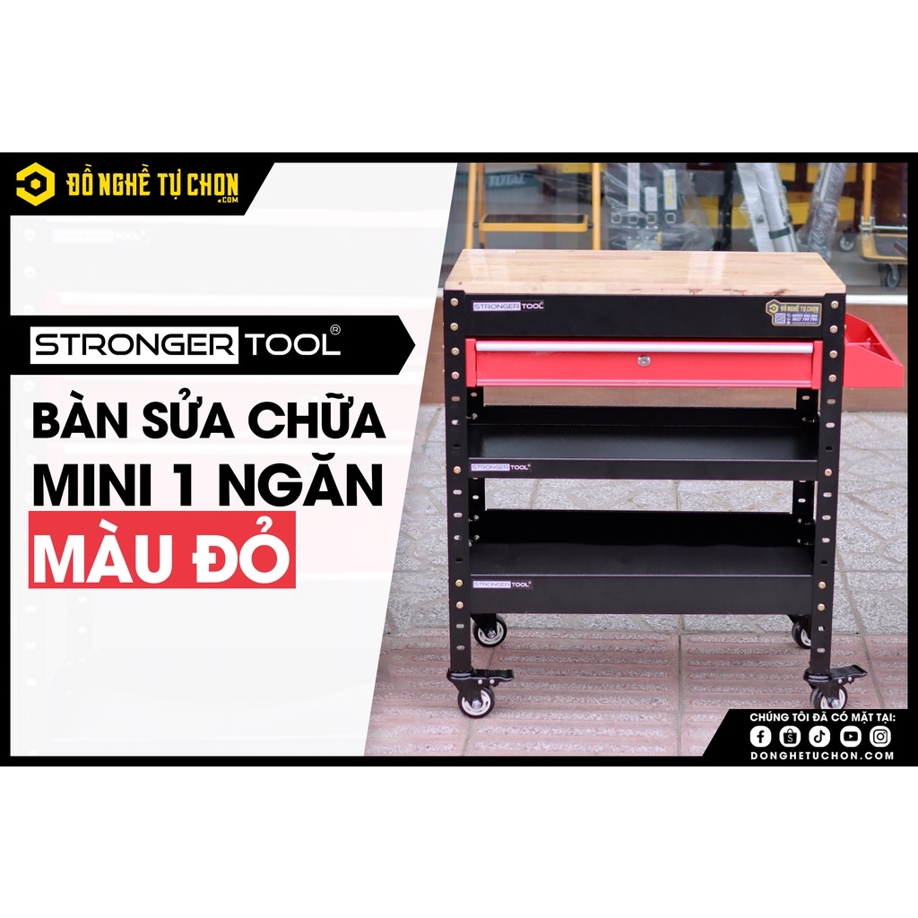 XE ĐẨY TỦ ĐỒ NGHỀ BÀN MINI 1 NGĂN KÉO - CÓ TẤM TREO TC2.A11.11.01