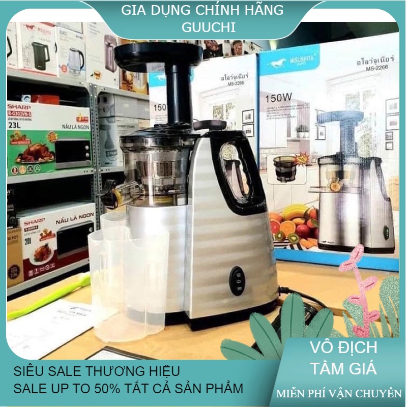 Máy Ép Chậm MISUSHITA MS-2266, Máy Ép Trái Cây ,Công suất lớn ép siêu kiệt bã, Hàng Chính Hãng - Bảo hành 12 tháng
