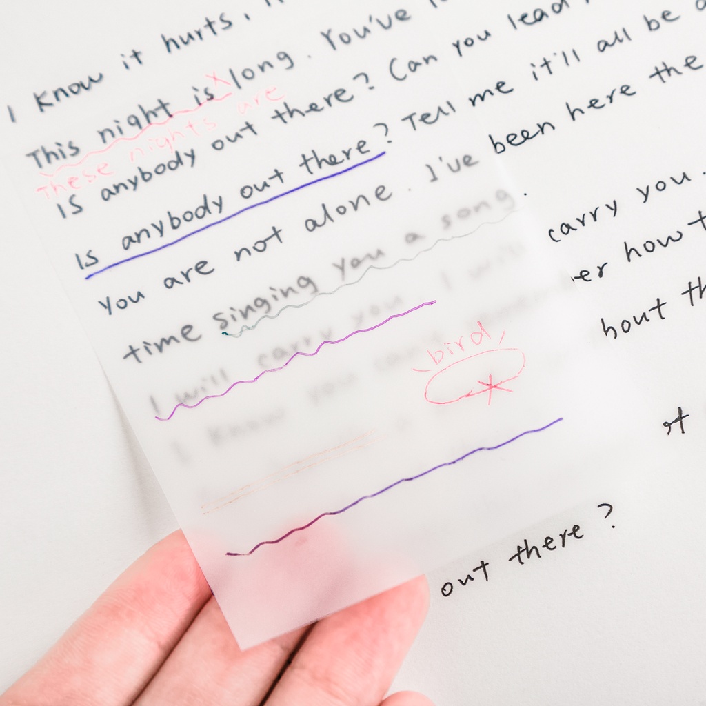 Giấy ghi chú trong suốt chống thấm nước tiện dụng cho văn phòng/ trường học