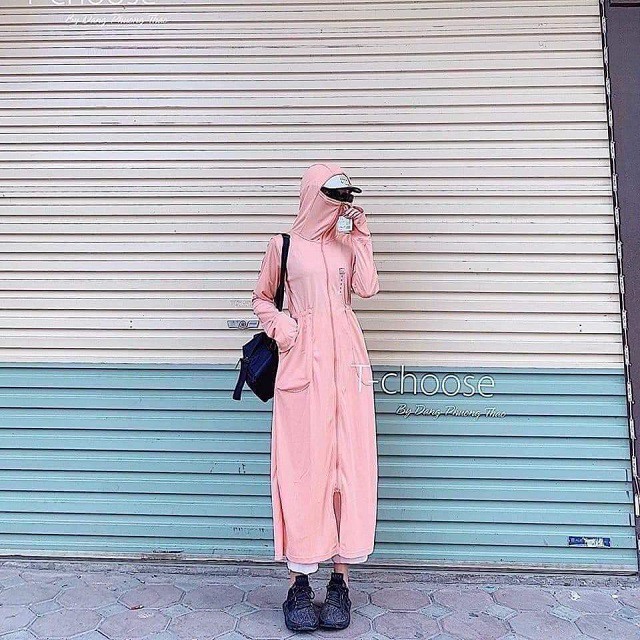 [XẢ KHO 3 NGÀY]Áo Chống Nắng Toàn Thân Thông Hơi Thoáng Mát Khẩu Trang Liền