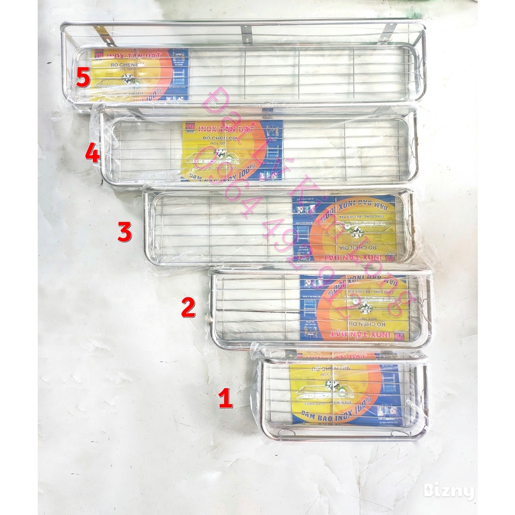 Kệ Số 5 Gia Vị, Xà Phòng Inox Treo Tường