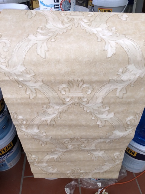 THANH LÝ (Lỗ vốn) giấy dán tường thô lụa in vân nổi 3D chưa sẵn keo xịn đẹp sang trọng khổ 53cm*10 mét | BigBuy360 - bigbuy360.vn