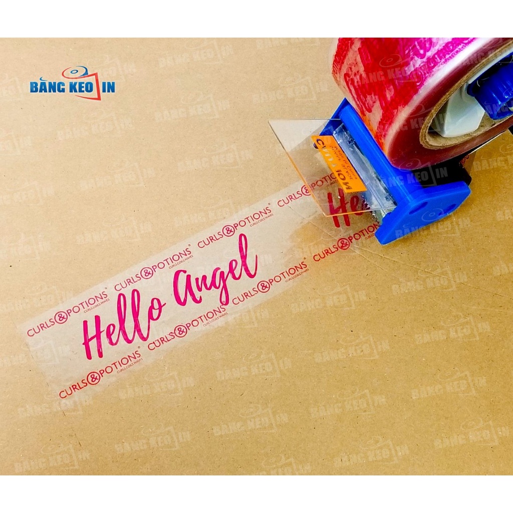 Băng keo màu HỒNG in chữ, in logo dễ thương