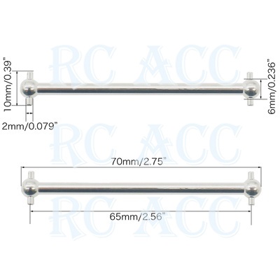 Set 2 Trục Bánh Xe 61mm 63mm 70mm 77mm 84mm 87mm 89.5mm Cho 1/10 HSP 94101 94102 94103105 94106 94108 94110 94109 94122 94155 94166