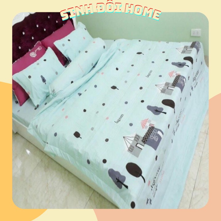 BỘ GA GỐI COTTON ĐŨI HOA CẢI - GADUIHOACAI