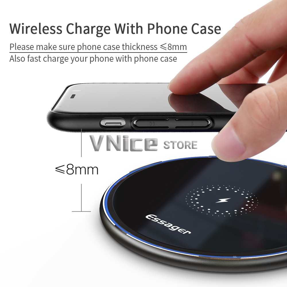 sạc không dây 15W Qi Magnetic Wireless Charger For iPhone 12 11 Pro Xs Max X Induction Fast Wireless Charging Pad For Sa