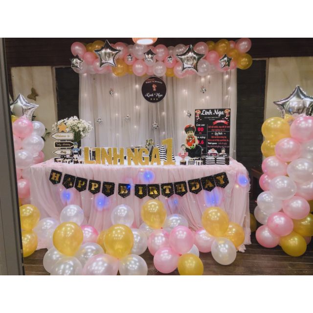 Set bóng trang trí sinh nhật đủ món như hình STG