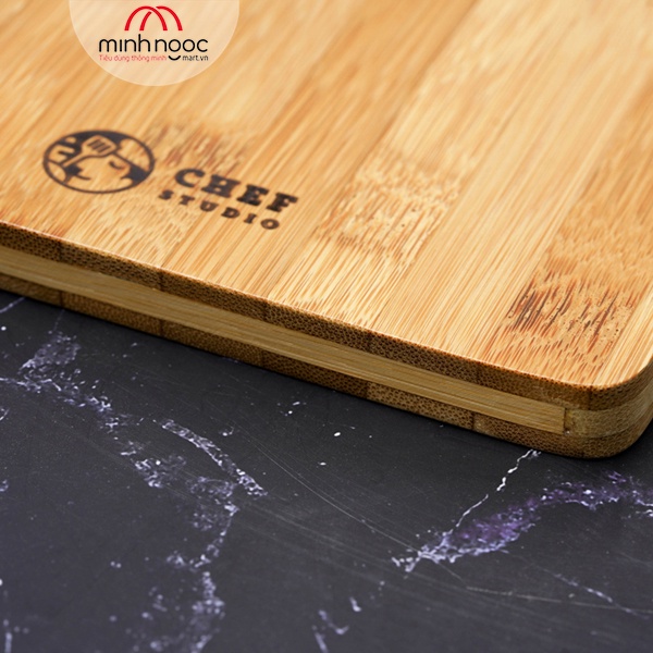 Thớt tre Chef Studio hình chữ nhật 26x18x1.5cm, MSP-CB24S. Cắt, thái rau củ, dùng decor món ăn, bày trí