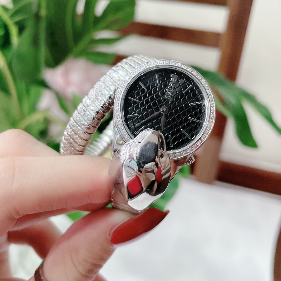 Đồng hồ nữ JCL hình rắn mặt tròn 2 vòng siêu cấp sang trọng Full Box