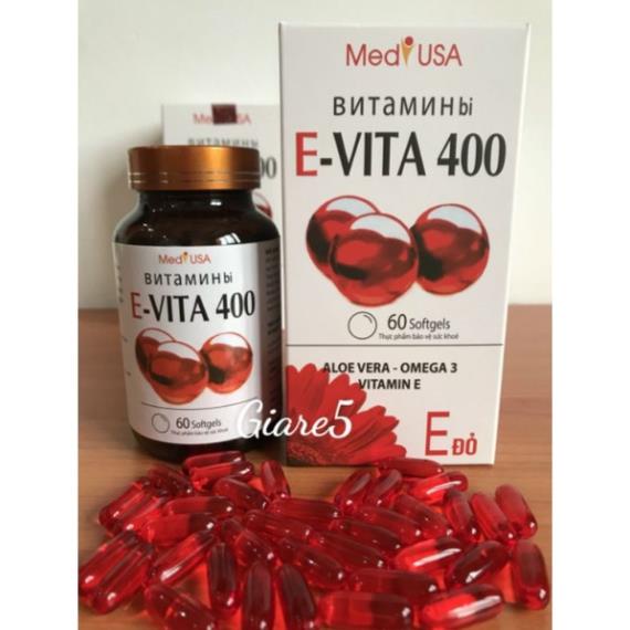 Vitamin E đỏ đẹp da, chống lão hoá da, lọ 60 viên