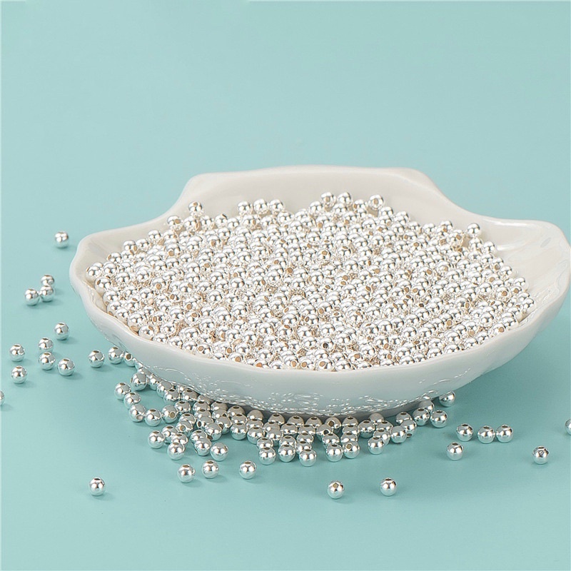 GIÁ SỈ  Hạt bi bạc 3mm - Hàng bạc cao cấp loại 1 siêu đẹp PH423