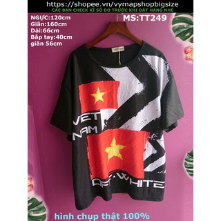 áo thun thái hình cờ việt nam bigsize 50-100kg KY110