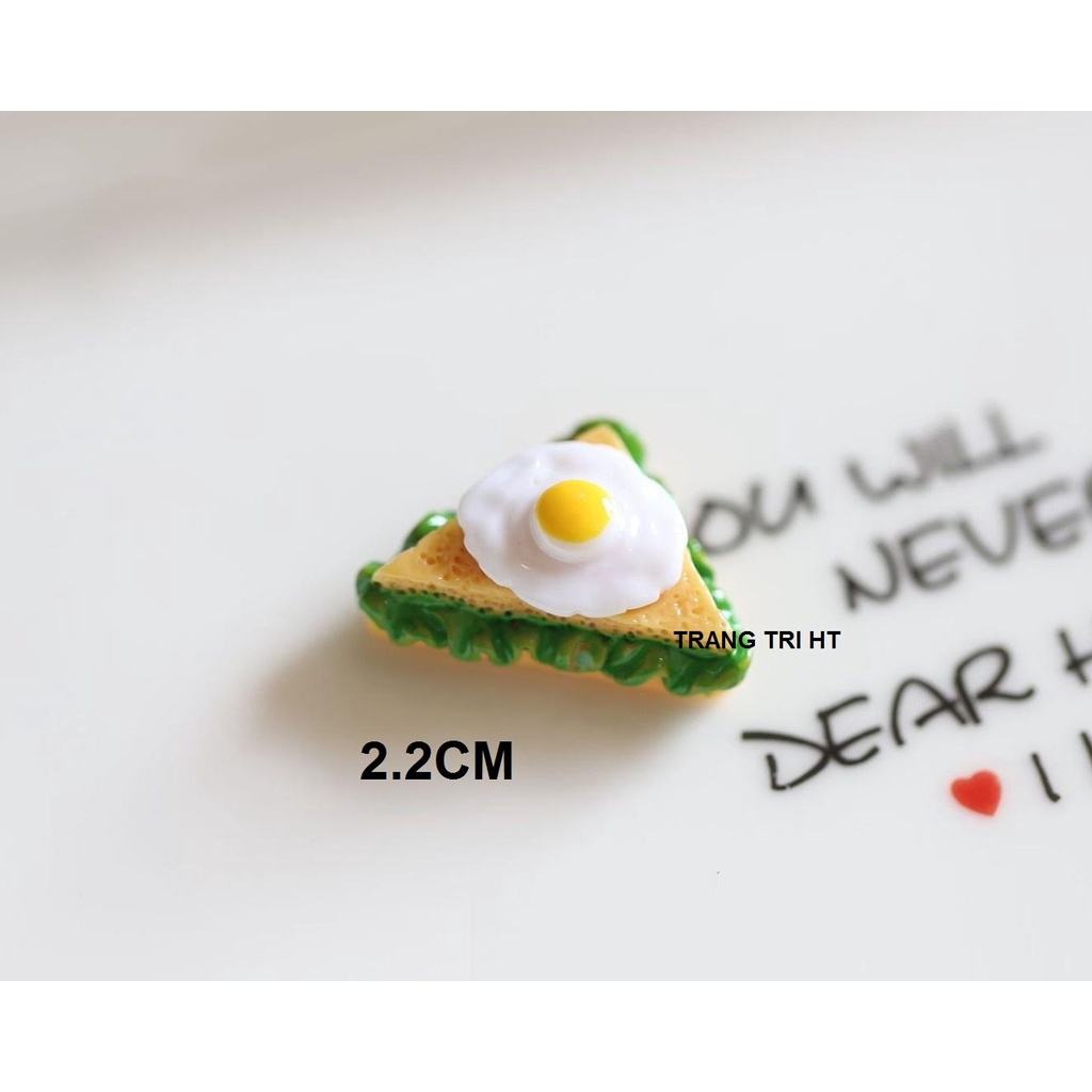 Mô hình bánh mì kẹp rau bát mì trang trí nhà búp bê