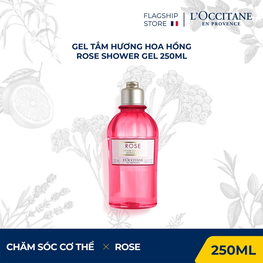 Gel Tắm Hương Hoa Hồng 250ml Rose Shower Gel L'Occitane