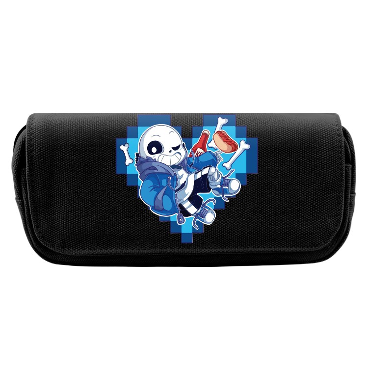 Undertale Sans Game Exquisite Cartoon Canvas Pencil Case Boys and Girls School Supplies Wallet Gifts