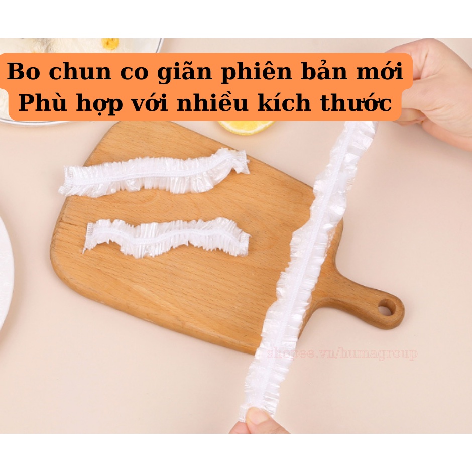 Màng Bọc Thực Phẩm PE Co Giãn Bo Chun Siêu Dai Che Chắn Bụi Đa Năng 100 túi