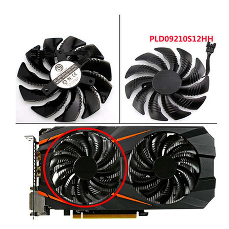 Quạt Xếp Đồ Họa Gigabyte Gtx 1060 1070 T129215Su Pld09210S12Hh 85mm