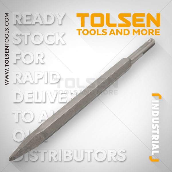 mũi đục bê tông phi 14 nhọn/ dẹt đuôi gài sds cho máy khoan bê tông có búa tolsen 79511 sds-plus point chisel