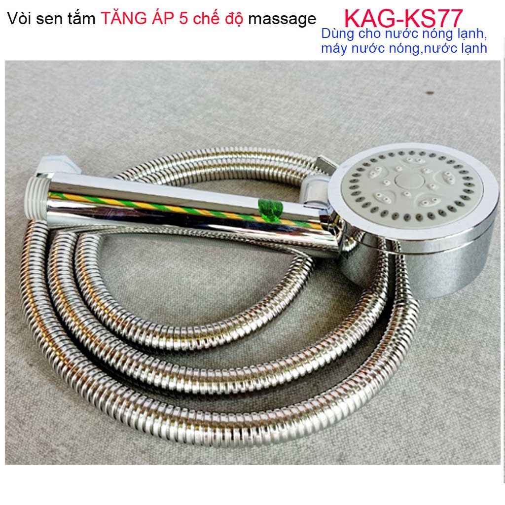 Vòi hoa sen tắm KAG-KS77A, Sales trọn bộ vòi hoa sen 1 tay sen+1 dây sen tắm vòi hoa sen tia nước mạnh sử dụng tốt