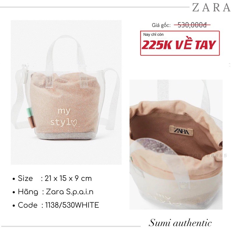 Túi Zara bé gái vợt sale | hàng chuẩn auth
