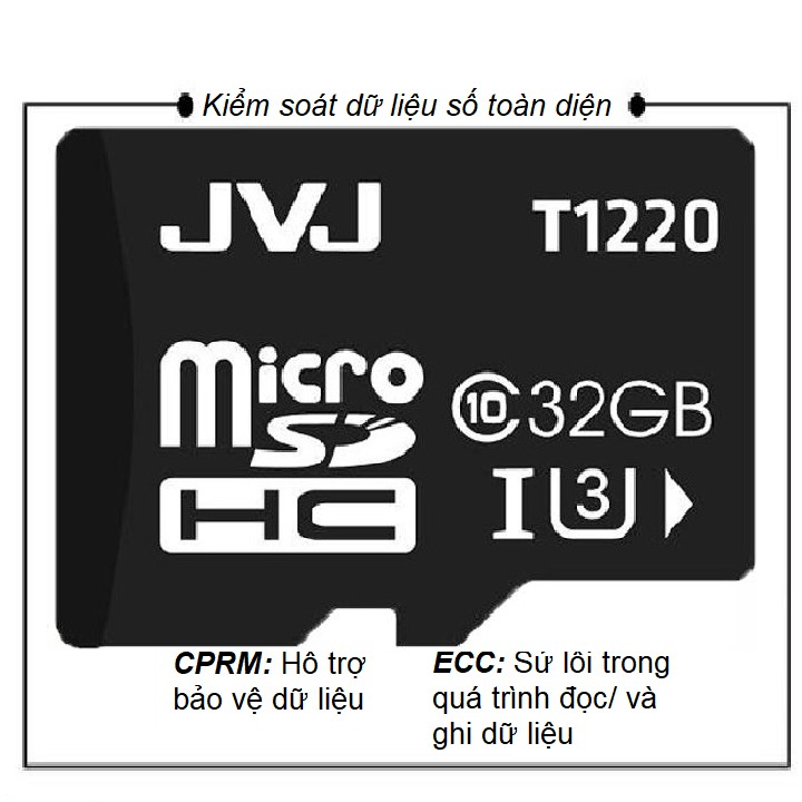 Thẻ nhớ 128Gb/64Gb/32Gb/16Gb JVJ Pro U3 Class 10–chuyên cho CAMERA,Điện thoại,Máy ảnh