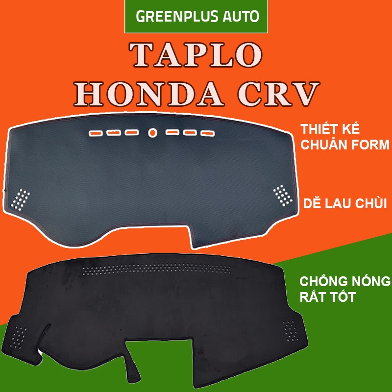 Thảm taplo HONDA CRV bằng Da Cacbon hoặc nhung lông Cừu 3 lớp