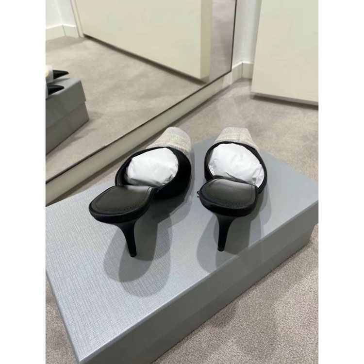 Balenciaga Dép Bít Mũi Nhọn Trang Trí Khóa Kim Loại Thời Trang Mùa Hè Cho Nữ Balenciaga 2022