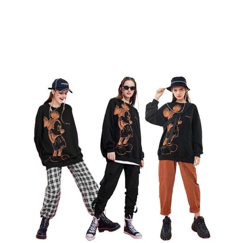 Áo Weater logo Mickey -  Unisex Nam Nữ cao cấp