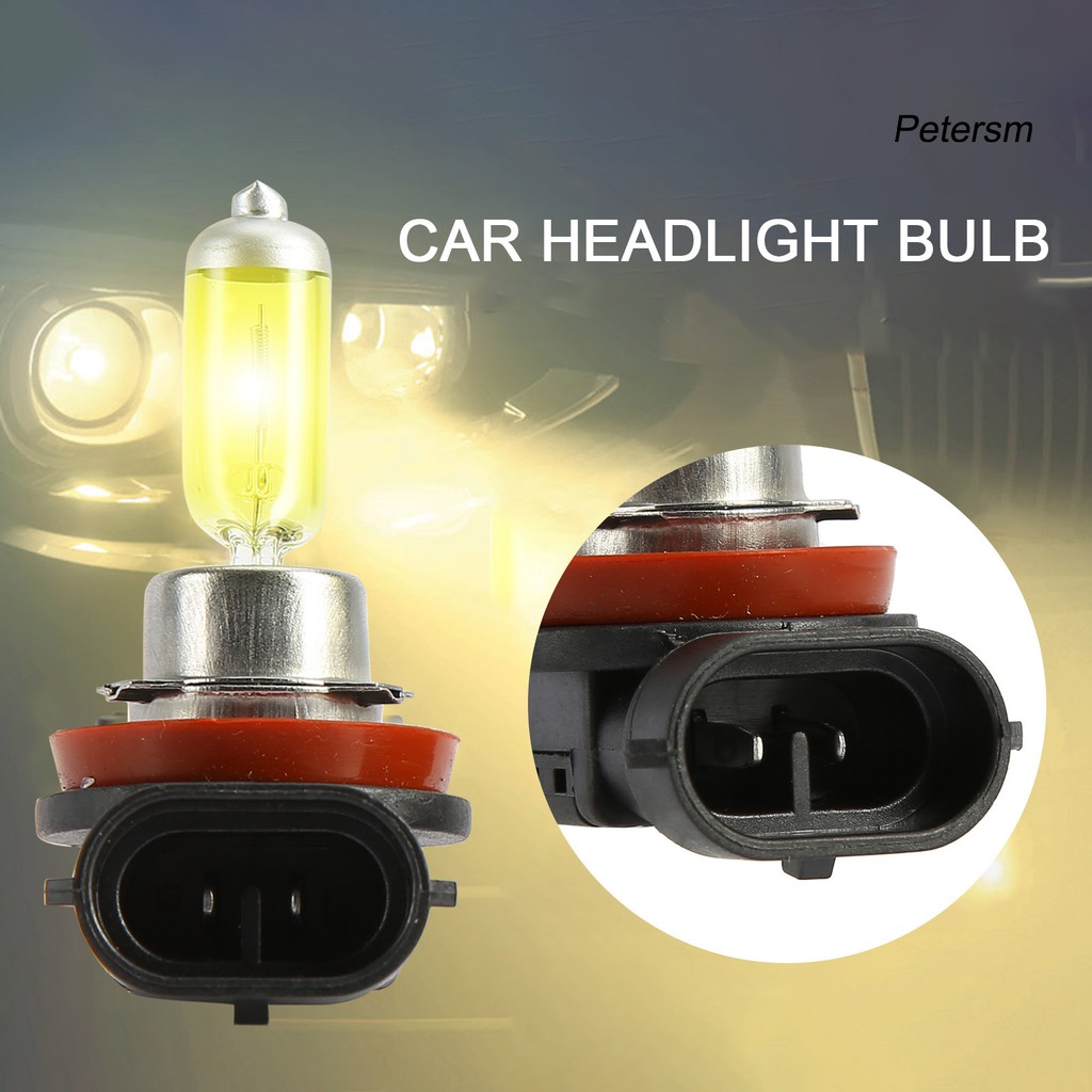 Set 2 Bóng Đèn Halogen 12v 55w H11 3000k Ánh Sáng Vàng Dành Cho Ô Tô / Xe Tải
