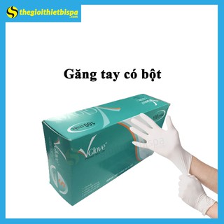 Găng Tay Cao Su Y Tế Có Bột Size S VGlove Hộp 100 Chiếc