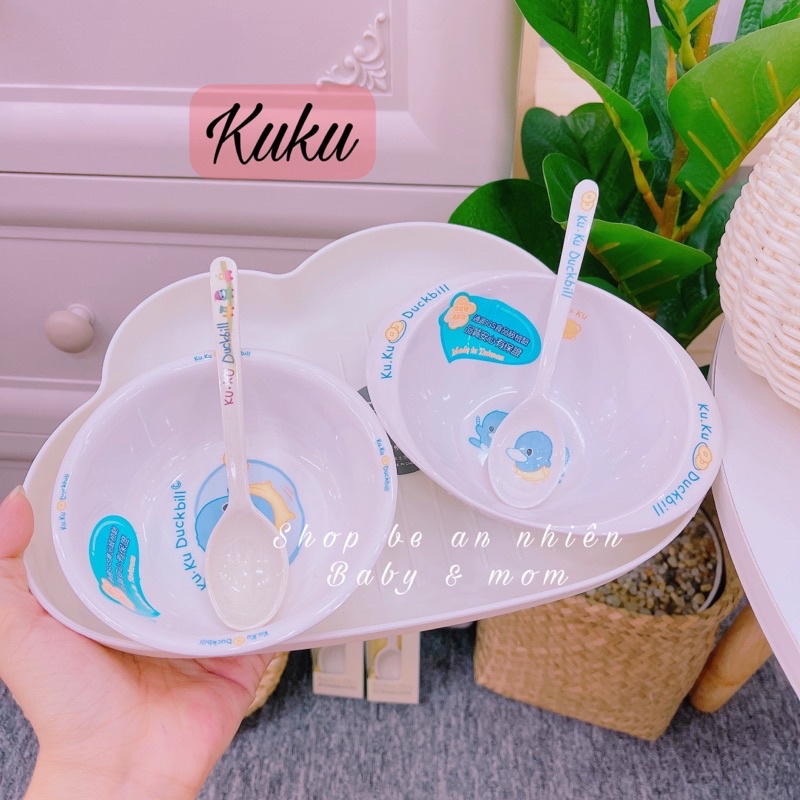 Chén ăn dặm bằng Melamine ku3001-ku3002