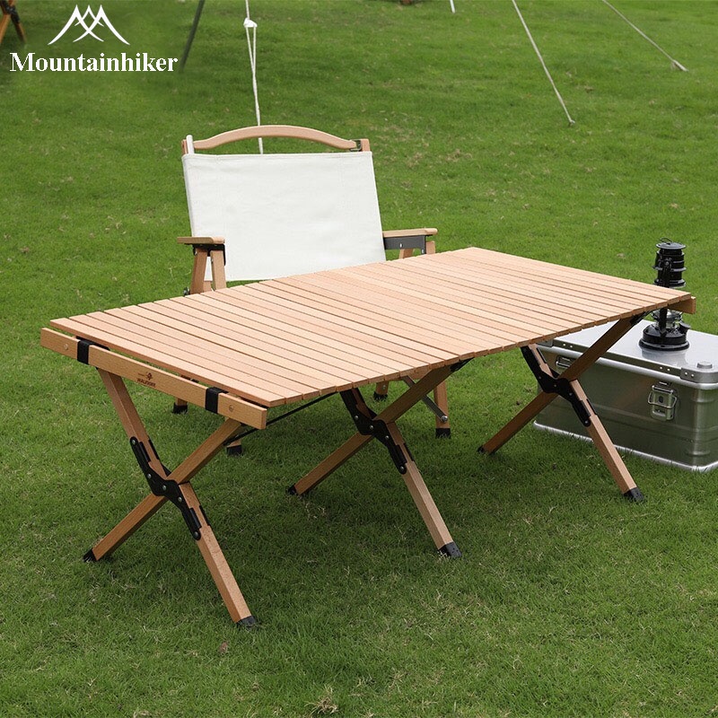 Bàn Gỗ Gấp Gọn Dã Ngoại Cắm Trại Mountainhiker Tải Trọng 39kg Kích Thước 120cm x 60cm x 43cm Kèm Túi Đựng
