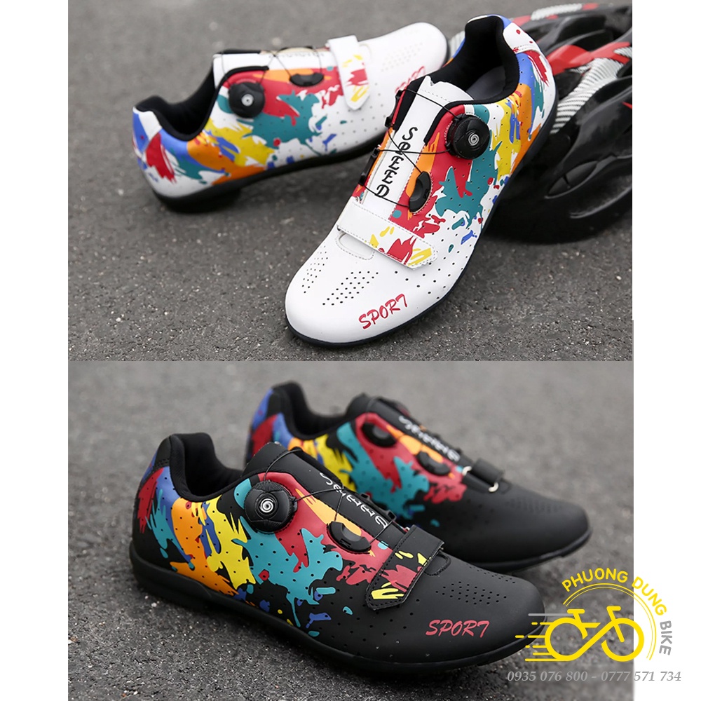 Giày đi xe đạp thể thao Road, MTB SPORT - Mẫu Rằng - 1 Khóa Vặn
