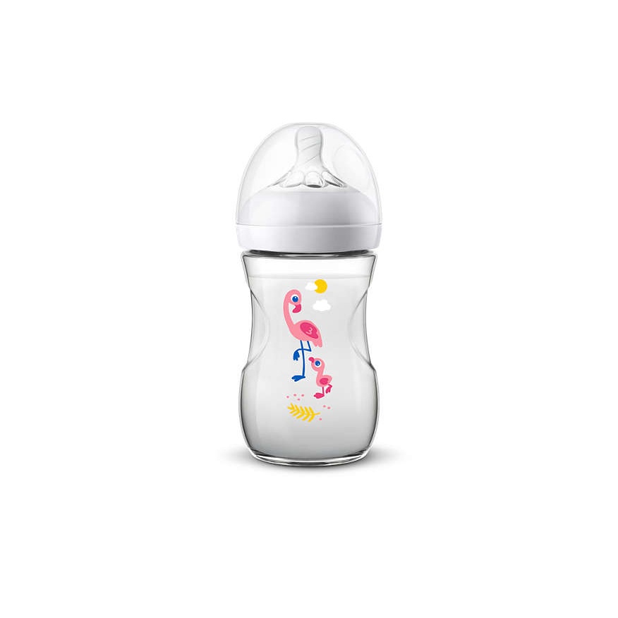 [Chính hãng có tem PP] Bình sữa mô phỏng tự nhiên có họa tiết Philips Avent 260ml