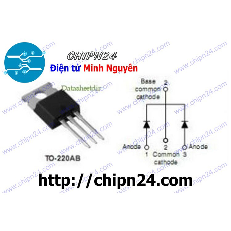 [1 CON] Diode MBR1545 15A 45V TO-220 (MBR1545CT 1545) [Diode Schottky]