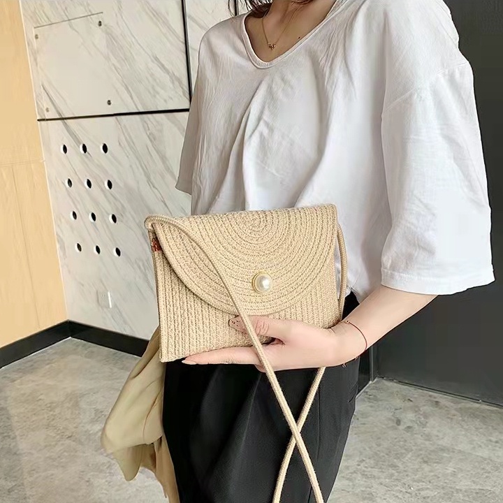 Túi Đeo Vai Đan Rơm Thời Trang Mùa Hè Sành Điệu Cho Nữ